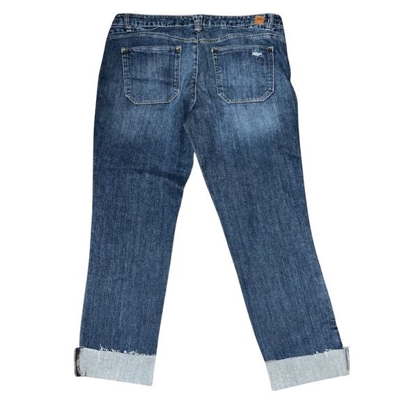 NWT Plus Size Democracy Flex-ellant Girlfriend Embroidered Cuffed Jeans 14W #127 - Picture 10 of 14